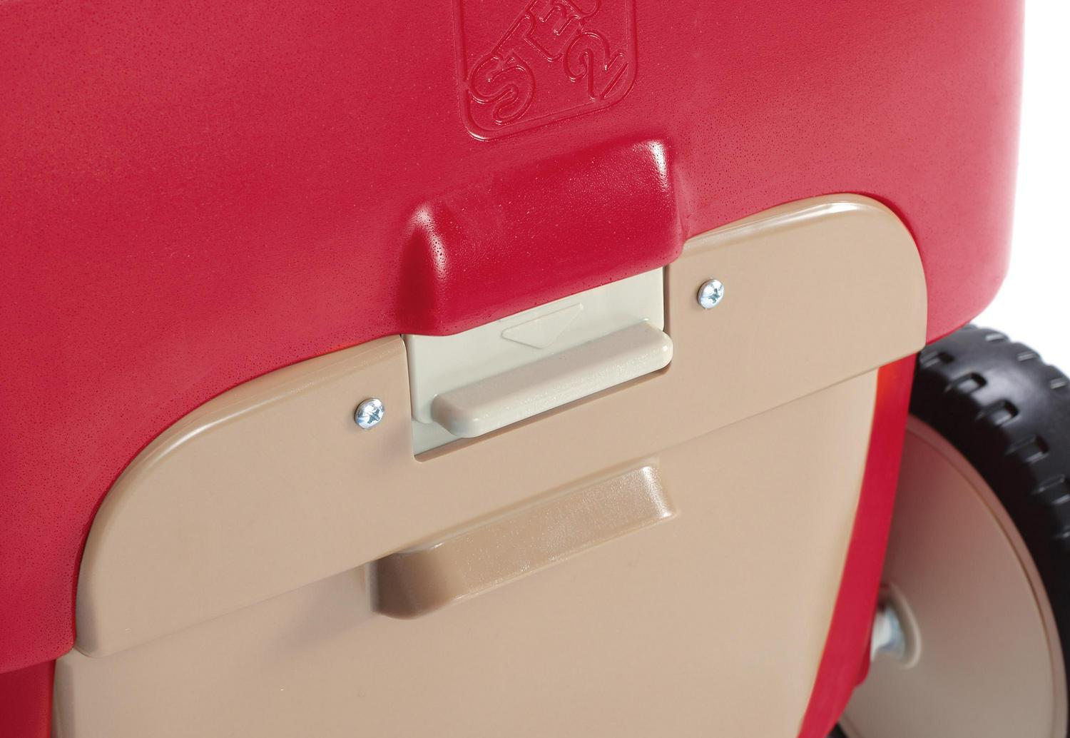 Step2 All Around Canopy Wagon - Red, Convertible Kids Wagon with Removable Canopy, Quiet Wheels, Extra Storage, 75 lbs Capacity