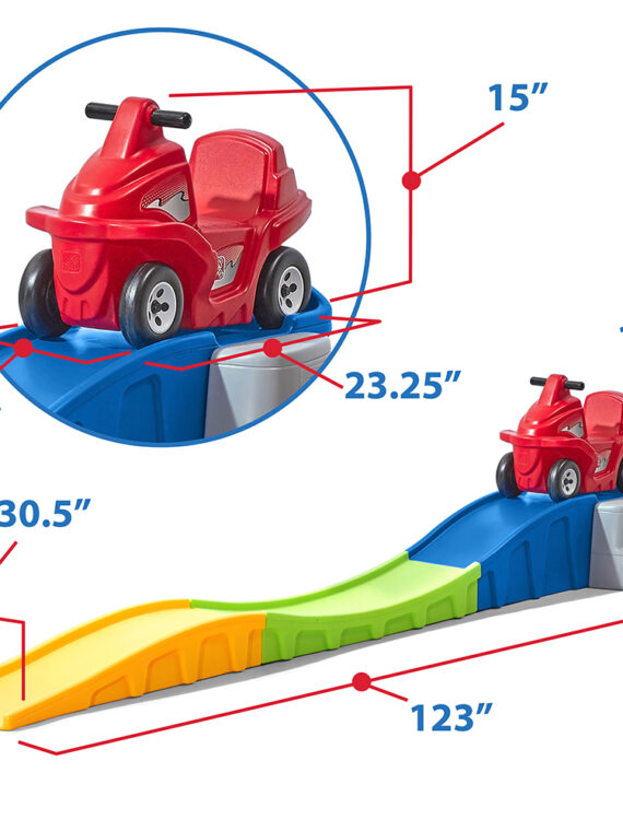 Step2 Anniversary Edition Roller Coaster Ride-on Toy, Multicolor, 10 ft Track, Ages 2-5, Durable Plastic