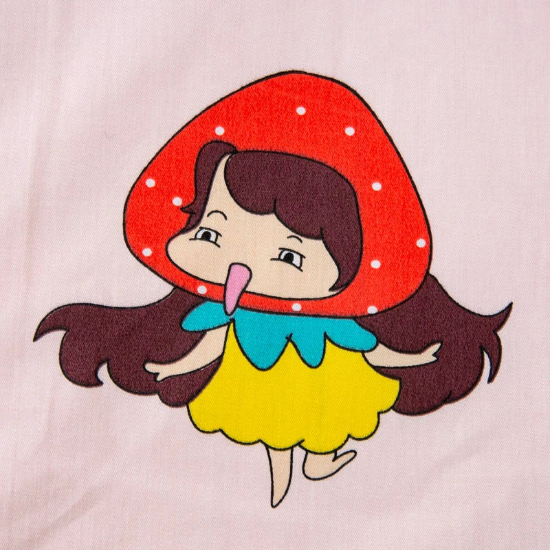 Strawberry Cotton Applique Embroidery Kit - 100% Cotton, 120x150 cm, Soft & Warm for All Seasons