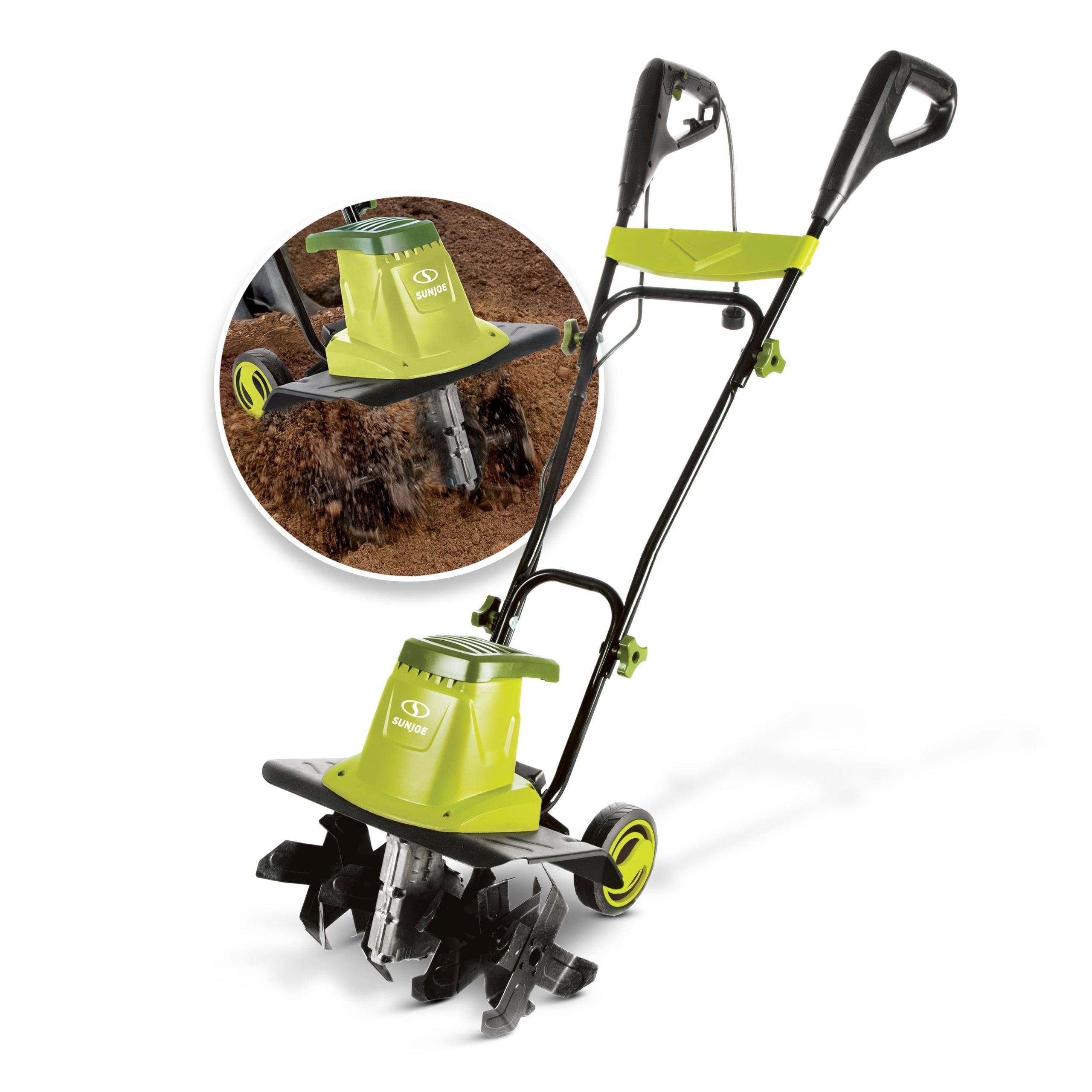 Sun Joe TJ604E 16-Inch Electric Garden Tiller & Cultivator, 13.5-Amp, 370 RPM, Adjustable Wheels