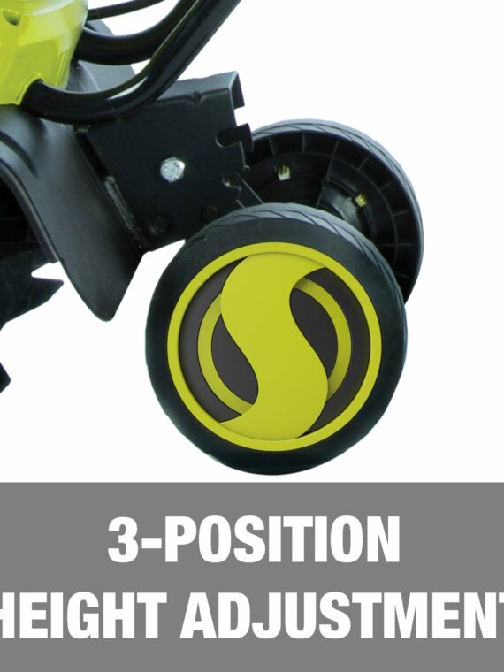 Sun Joe TJ604E 16-Inch Electric Garden Tiller & Cultivator, 13.5-Amp, 370 RPM, Adjustable Wheels