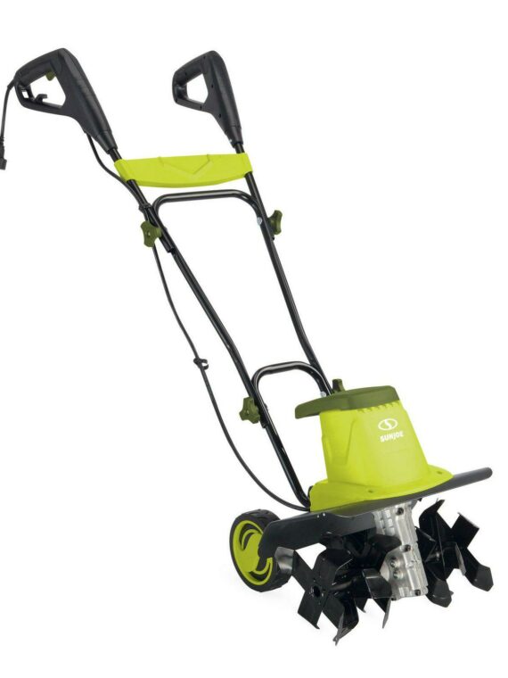 Sun Joe TJ604E Electric Garden Tiller, 16-Inch, 13.5 Amp Motor, Foldable Handle, Steel Tines