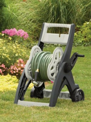 Suncast Hosemobile 175 ft. Hose Reel Cart, Durable Resin, Gray, Portable with Wheels