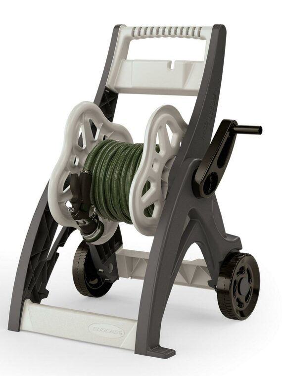 Suncast Hosemobile 175 ft. Hose Reel Cart, Durable Resin, Gray, Portable with Wheels