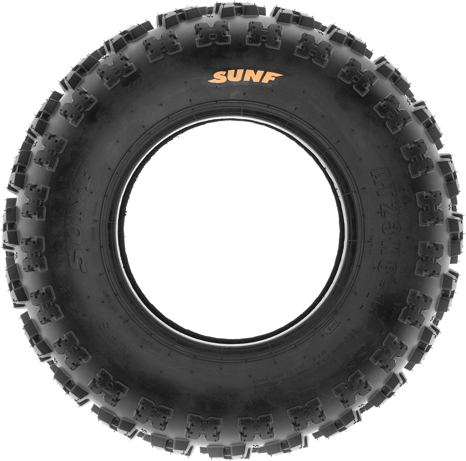 SunF A027 Set of 4 Knobby Sport ATV/UTV Tires, 22x7-10 Front & 20x10-9 Rear, 6-Ply Tubeless