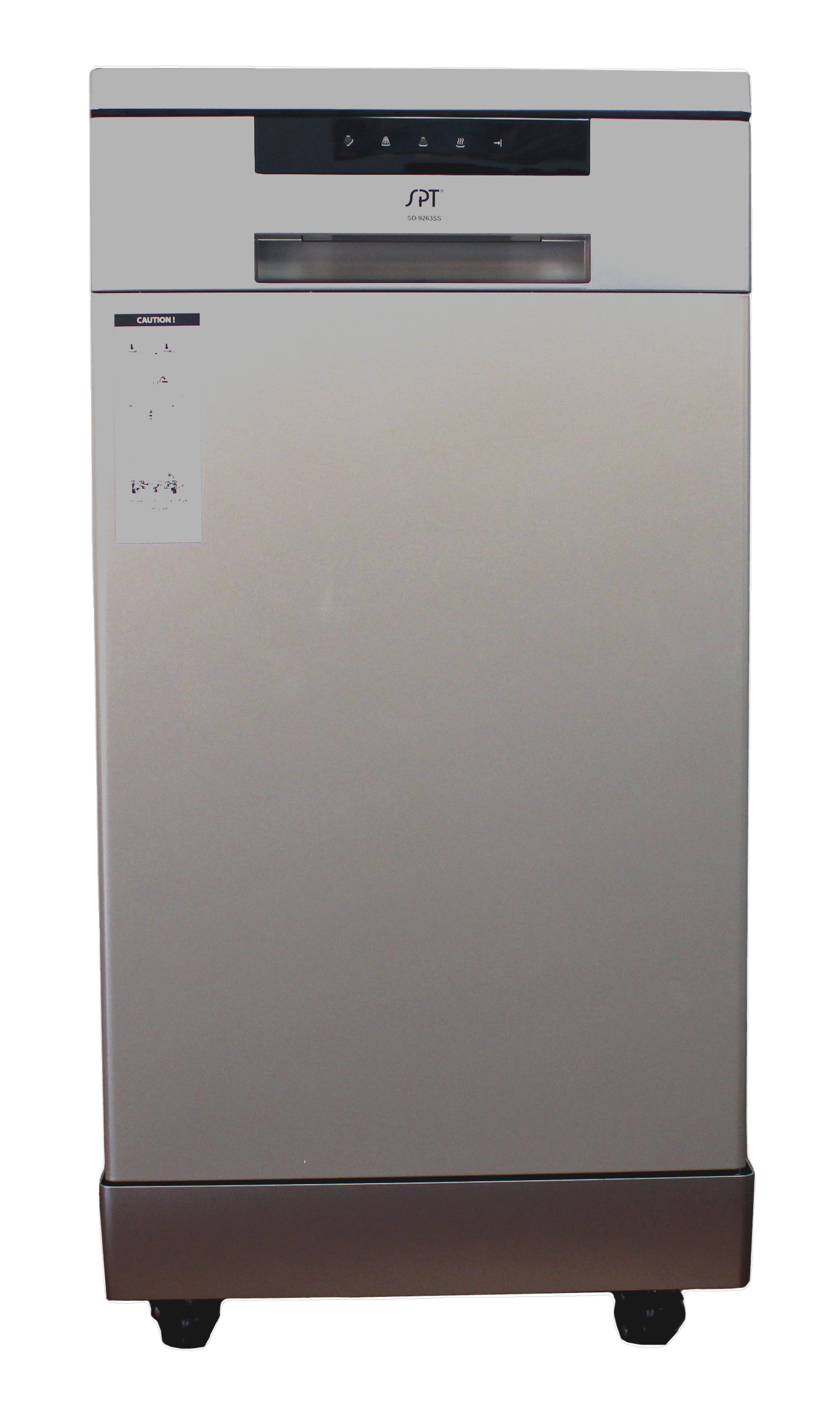 Sunpentown 18" Portable Dishwasher, Stainless Steel, Energy Star, 8 Place Settings, 6 Wash Programs