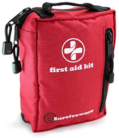 Surviveware Premium 200-Piece First Aid Kit for Cars, Camping, and Outdoor Use - Water & Rip Resistant, MOLLE Compatible