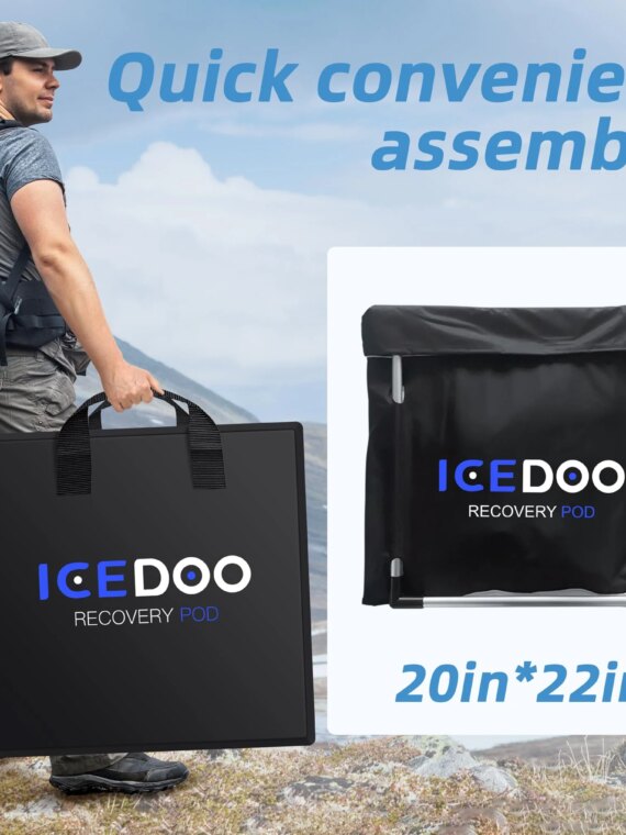 Susbie XL 129 Gal Oval Ice Bath Tub for Athletes - Cold & Hot Therapy, Portable, Easy Setup, 6-Layer Insulation