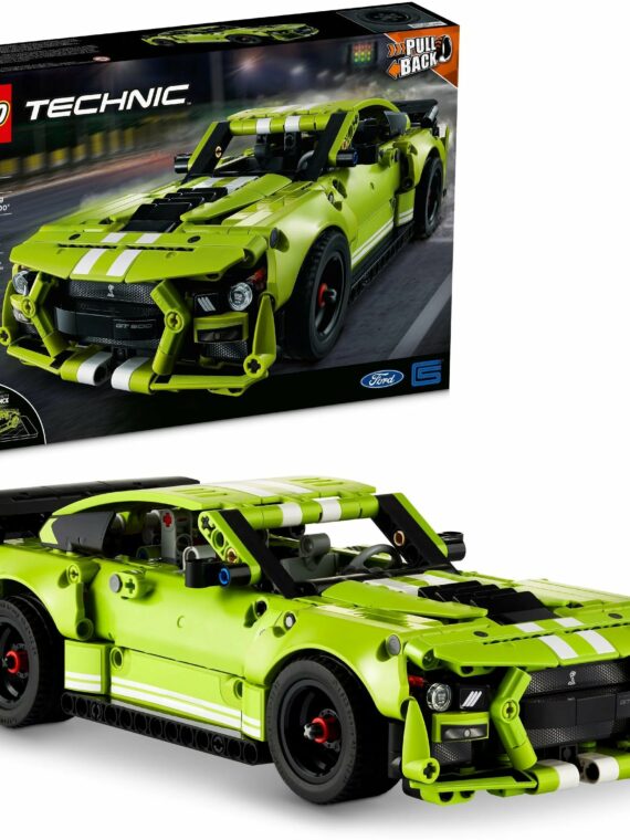 Technic Ford Mustang Shelby GT500 AR Race Car Toy Set, 544 Pieces, Ages 9+, with Pull-Back Motors and AR App Integration