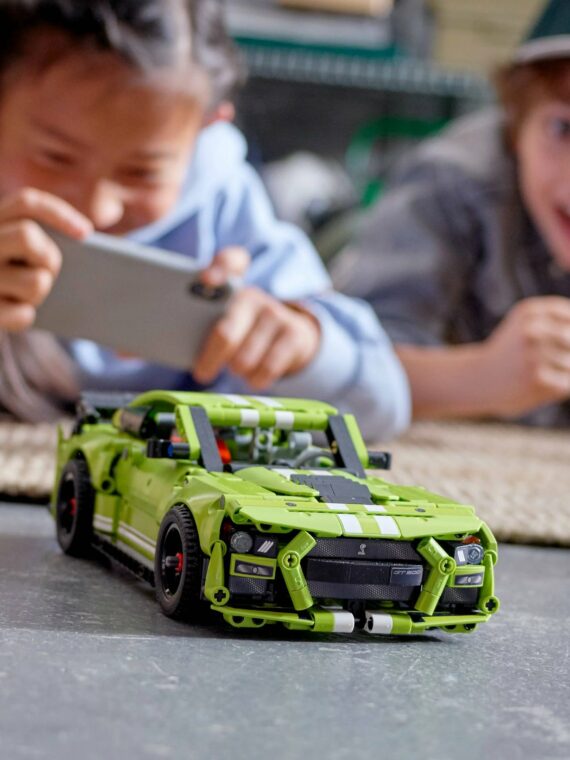 Technic Ford Mustang Shelby GT500 AR Race Car Toy Set, 544 Pieces, Ages 9+, with Pull-Back Motors and AR App Integration