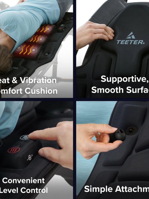 Teeter EP-560 Inversion Table, FDA Registered, ComforTrak Backrest, 300 lb Capacity, Includes Acupressure Nodes & Lumbar Bridge
