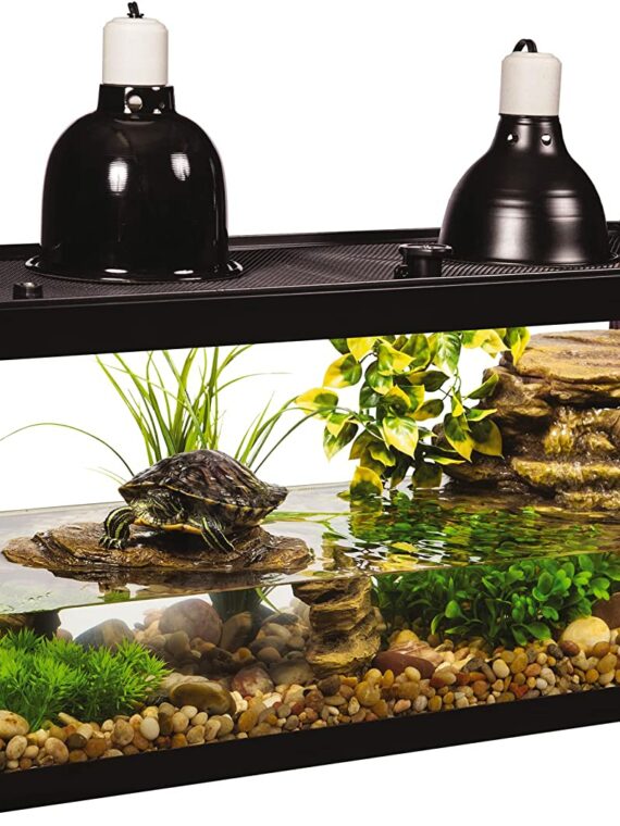 Tetra Aquatic Turtle Deluxe Kit 20-Gallon Glass Aquarium with Filter & Heating Lamps