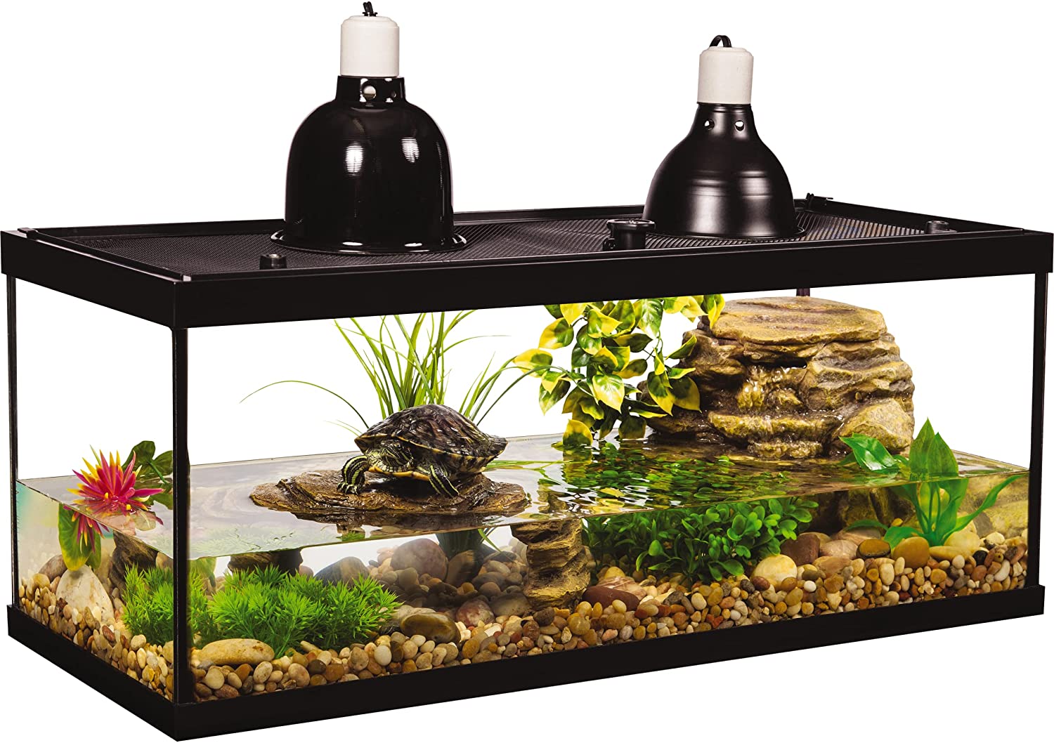 Tetra Aquatic Turtle Deluxe Kit 20-Gallon Glass Aquarium with Filter & Heating Lamps