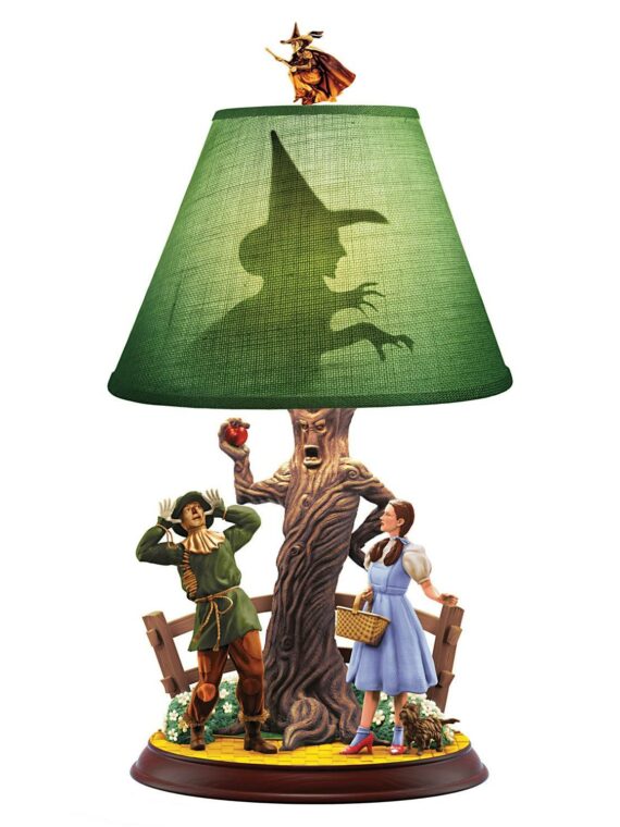 The Bradford Exchange Wizard of Oz Dorothy & Scarecrow Accent Lamp with Custom Shade, Limited Edition