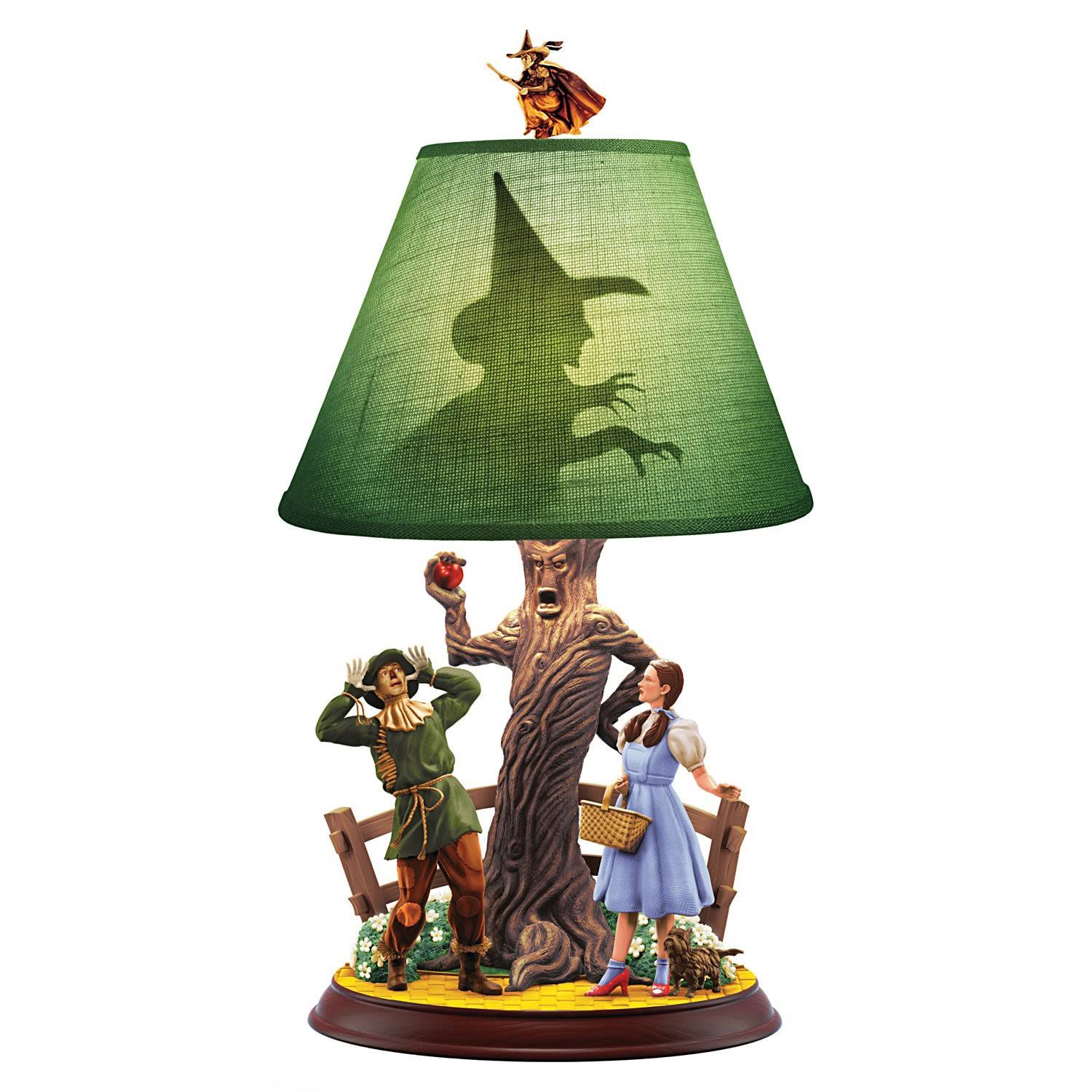The Bradford Exchange Wizard of Oz Dorothy & Scarecrow Accent Lamp with Custom Shade, Limited Edition