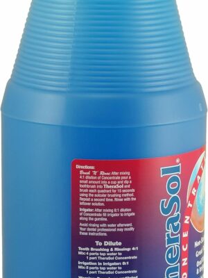 TheraSol Antiseptic Oral Rinse & Irrigant Concentrate 64 oz – Non-Staining, Minty Mouthwash for Daily Oral Care