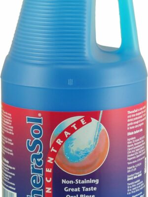 TheraSol Antiseptic Oral Rinse & Irrigant Concentrate 64 oz - Non-Staining, Minty Mouthwash for Daily Oral Care
