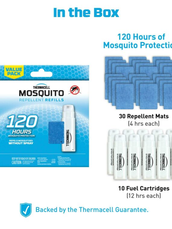 Thermacell Mosquito Repellent Refills, 120-Hour Protection, 10 Pack, Cordless & DEET-Free
