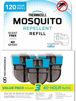 Thermacell Rechargeable Mosquito Repeller Refills - 20ft Protection, DEET-Free, Compatible with E-Series & Radius