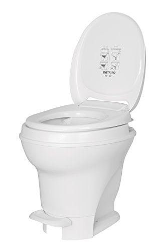 Thetford Aqua-Magic V High Profile RV Toilet, White, Pedal Flush, 17.5" Seat Height, Lightweight, Durable