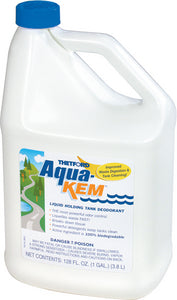 Thetford Aquakem Biodegradable RV & Marine Toilet Treatment, Gallon - Odor Eliminator & Waste Liquefier