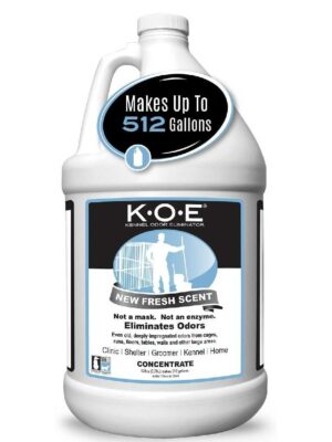 Thornell KOE Kennel Odor Eliminator Concentrate, Fresh Scent, Gallon - Pet-Safe Deodorizer