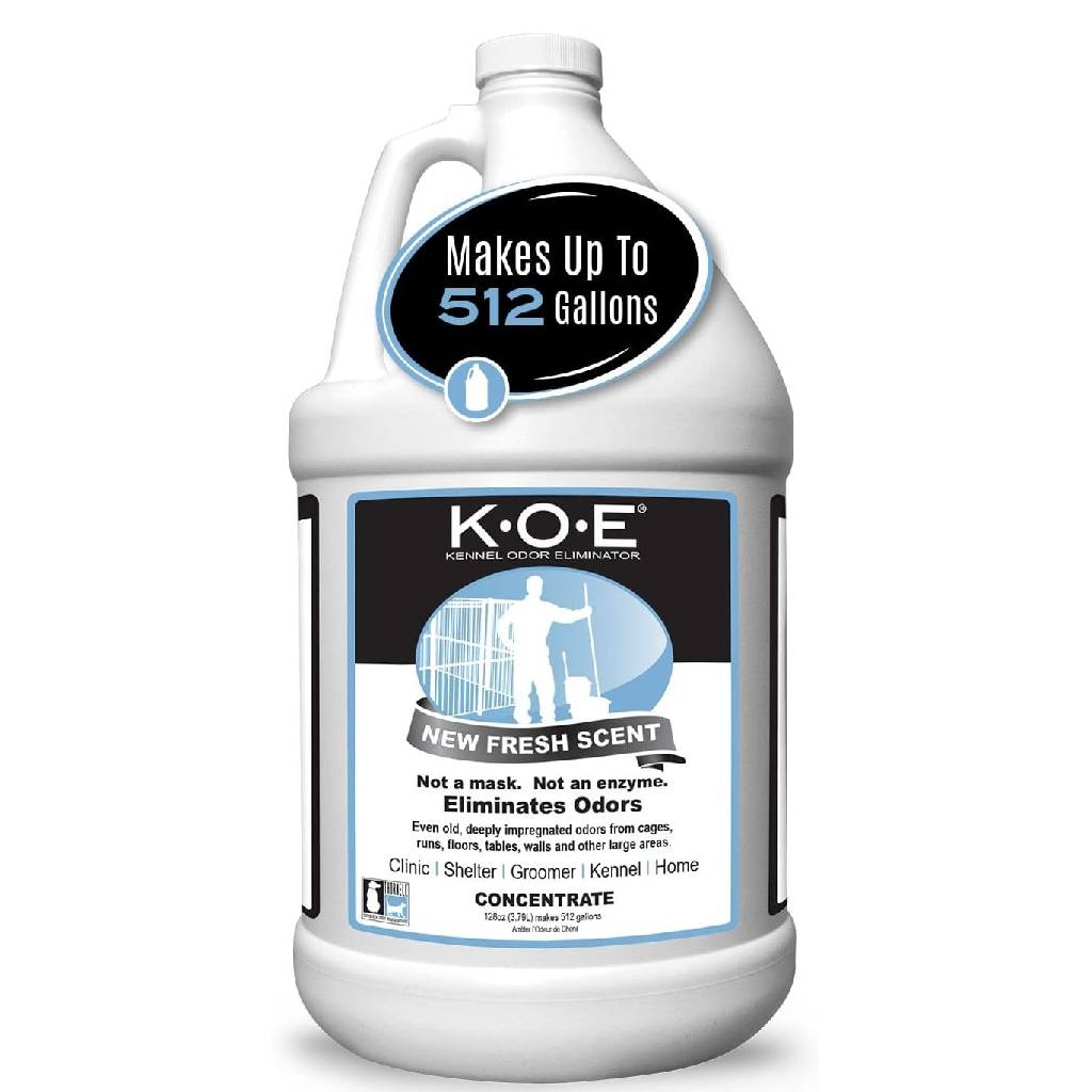 Thornell KOE Kennel Odor Eliminator Concentrate, Fresh Scent, Gallon - Pet-Safe Deodorizer