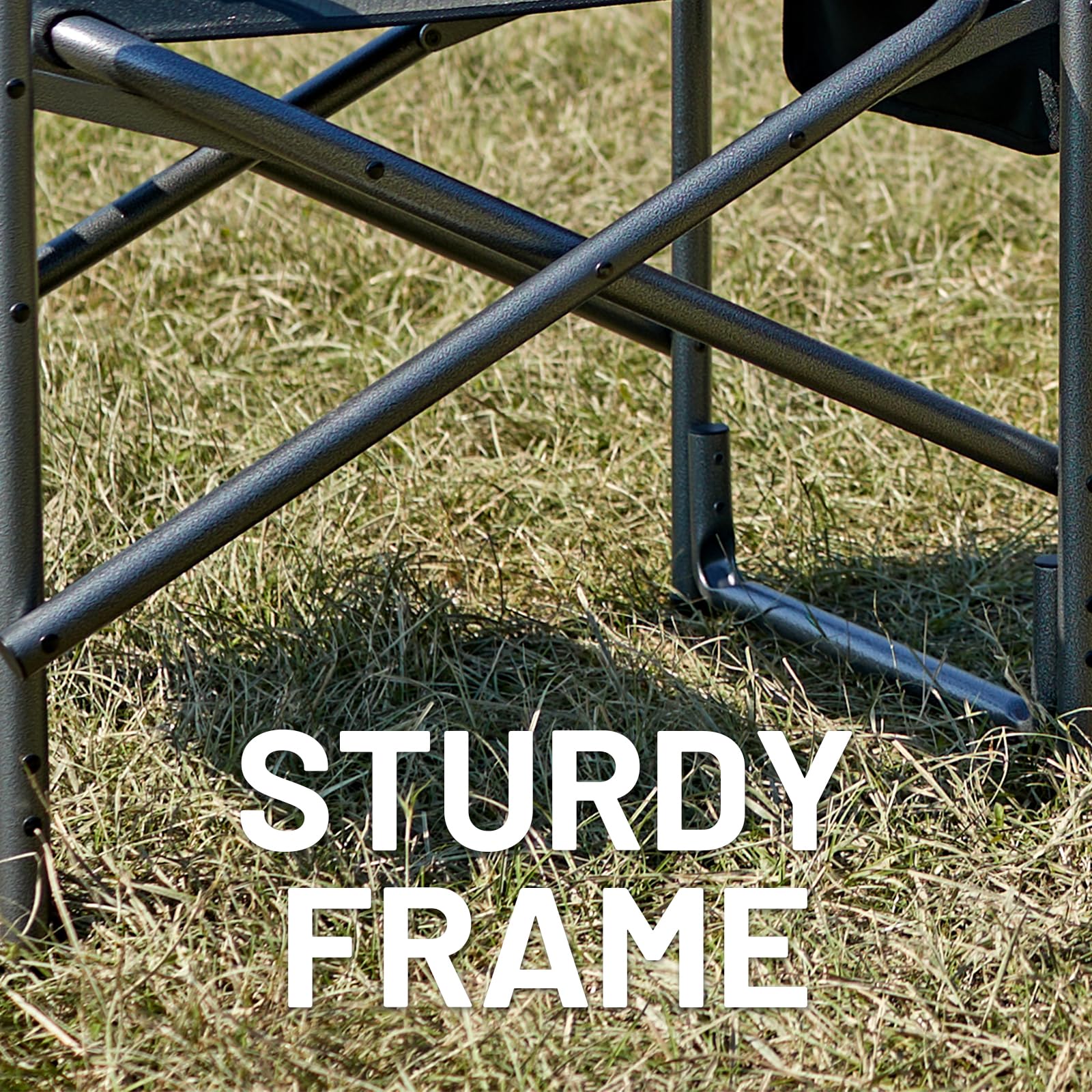 TIMBER RIDGE 2-Pack Oversized Lightweight Camping Chairs with Side Table, 400 lbs Capacity, Portable Folding Seats