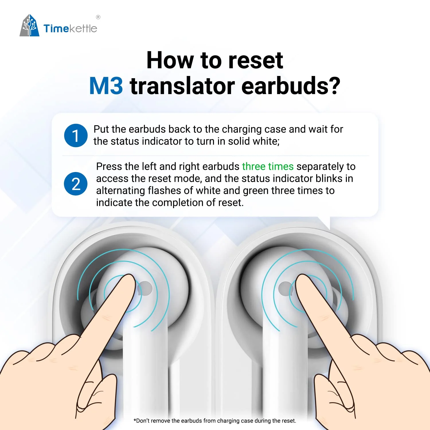 Timekettle M3 Translator Earbuds, 40-Language 2-Way Translation, Noise Cancellation, Bluetooth, 25hr Battery