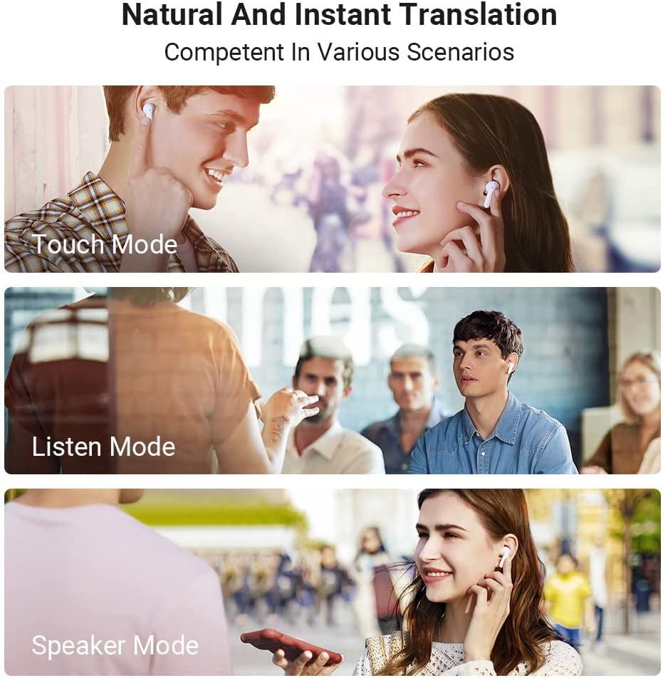 Timekettle M3 Translator Earbuds, 40-Language 2-Way Translation, Noise Cancellation, Bluetooth, 25hr Battery