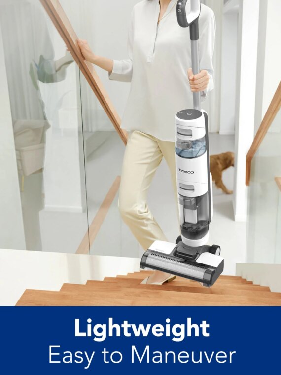 Tineco iFLOOR 3 Breeze Complete Cordless Wet Dry Vacuum Cleaner with Self-Cleaning, Lightweight, 2-in-1 Washer