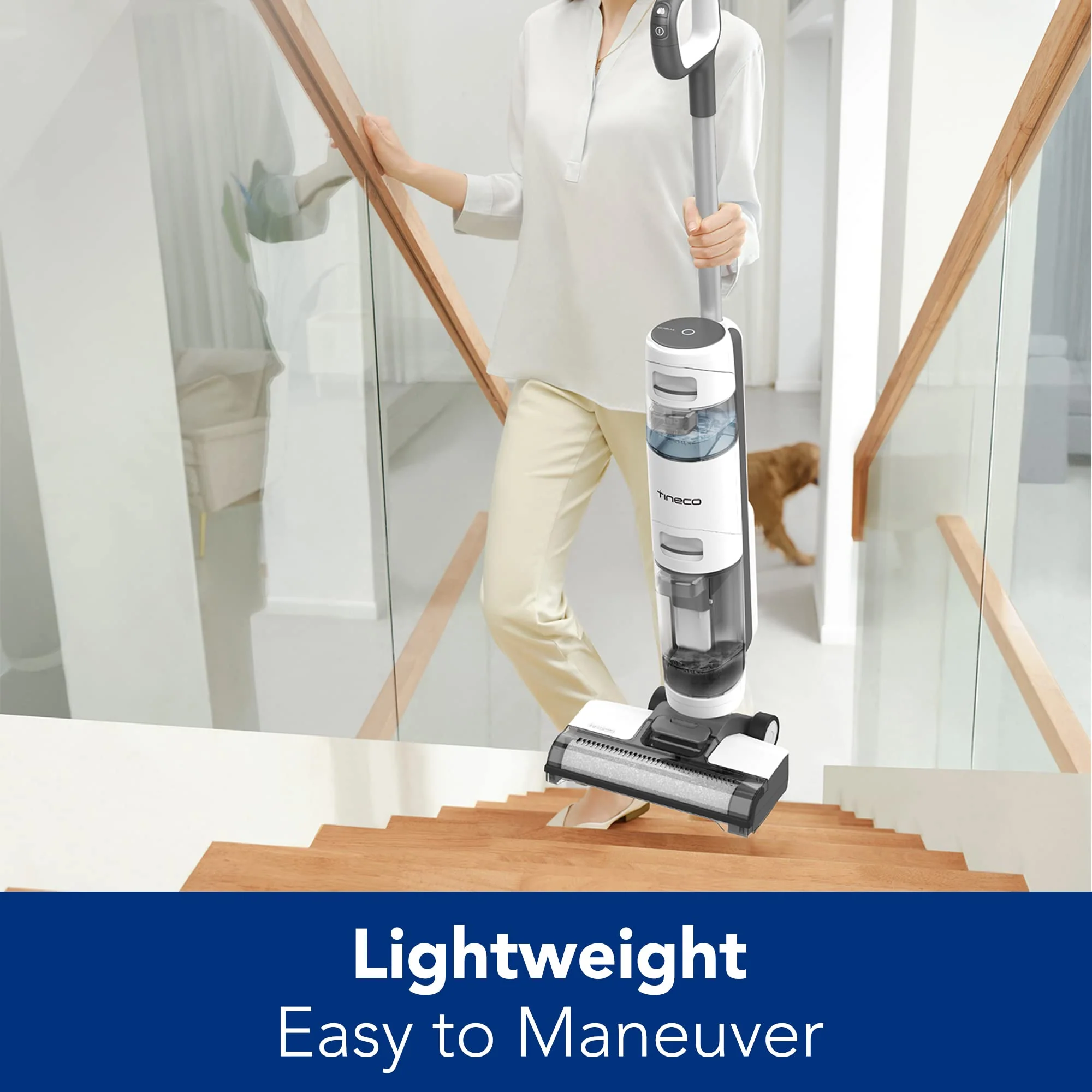 Tineco iFLOOR 3 Breeze Complete Cordless Wet Dry Vacuum Cleaner with Self-Cleaning, Lightweight, 2-in-1 Washer