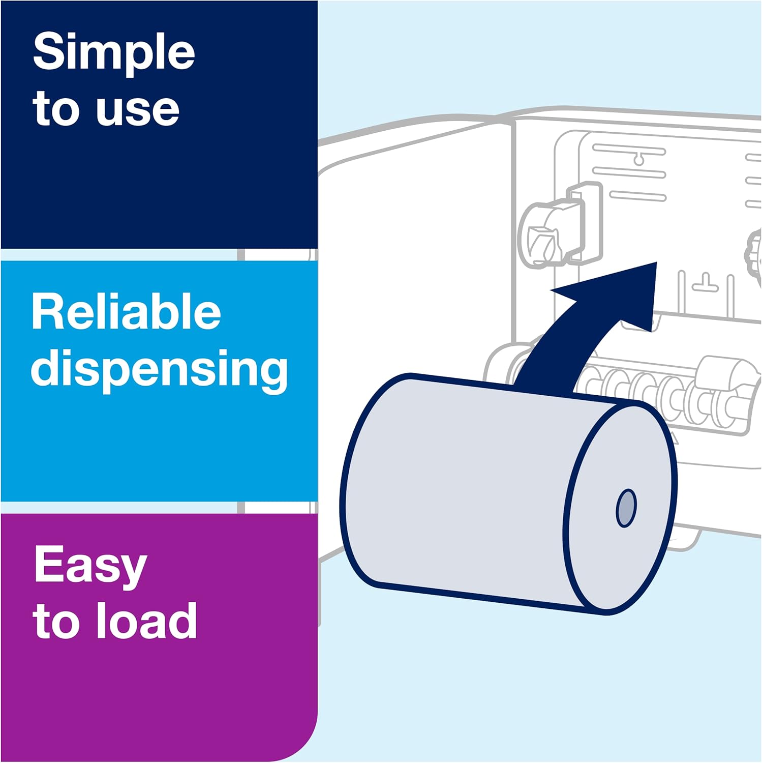 Tork Stainless Steel Paper Hand Towel Dispenser with Universal Refill Rolls (6 Pack)