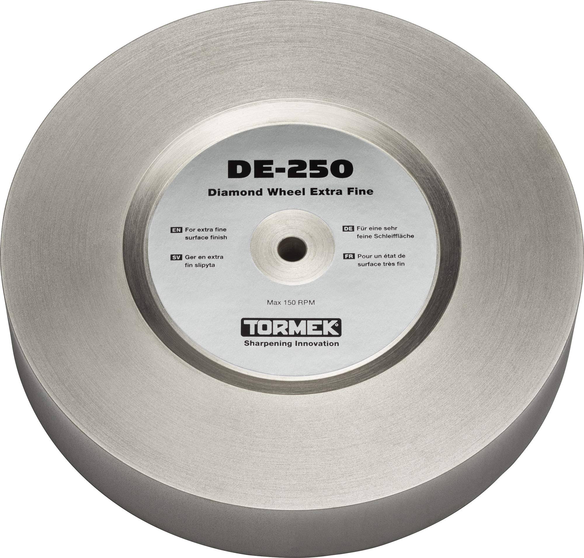 Tormek DE250 10" Extra Fine Diamond Wheel 1200 Grit for T-8/T-7 - Durable Sharpening for Steel, Ceramic & Carbide