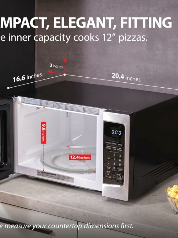 Toshiba 4-in-1 Countertop Microwave Oven, Convection & Air Fryer, 1.5 Cu Ft, 1000W, Silver