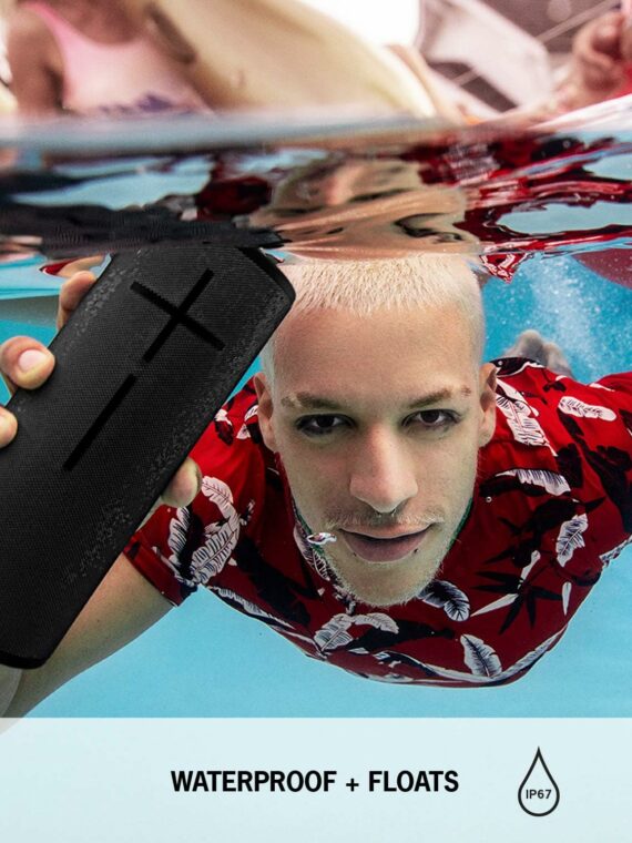 Ultimate Ears EPICBOOM Portable Bluetooth Speaker, Heavy Bass, 360° Sound, IP67 Waterproof, 17-Hour Battery, Carbon Black