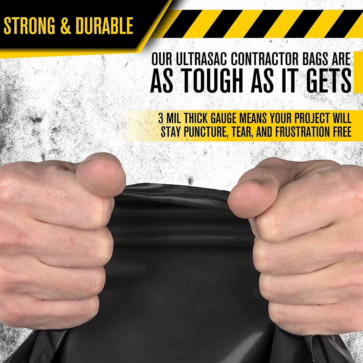 Ultrasac 42 Gallon Heavy Duty Contractor Bags, 5600 Count, Black, for Construction & Industrial Use