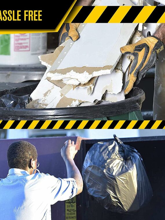 Ultrasac 42 Gallon Heavy Duty Contractor Bags, 5600 Count, Black, for Construction & Industrial Use