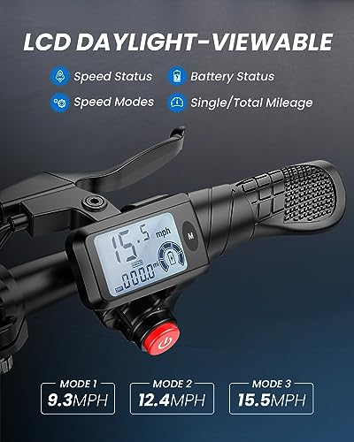 URBANMAX C1 Electric Scooter with Seat, 450W Motor, 22-Mile Range, Foldable, Dual Braking, LCD Display, Black