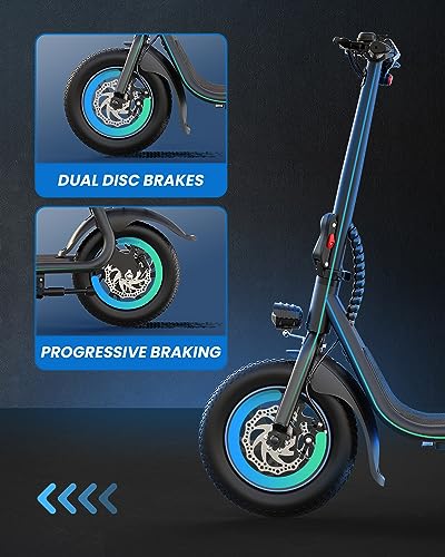 URBANMAX C1 Electric Scooter with Seat, 450W Motor, 22-Mile Range, Foldable, Dual Braking, LCD Display, Black