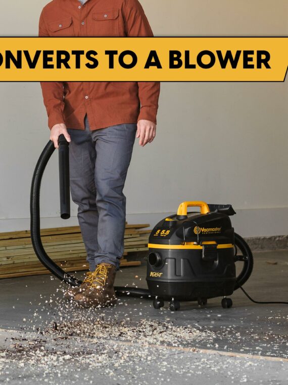 Vacmaster 5-Gallon 5.5 Peak HP Wet/Dry Vacuum with 25ft Reach & 9 Accessories