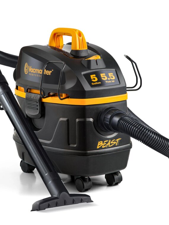 Vacmaster 5-Gallon 5.5 Peak HP Wet/Dry Vacuum with 25ft Reach & 9 Accessories