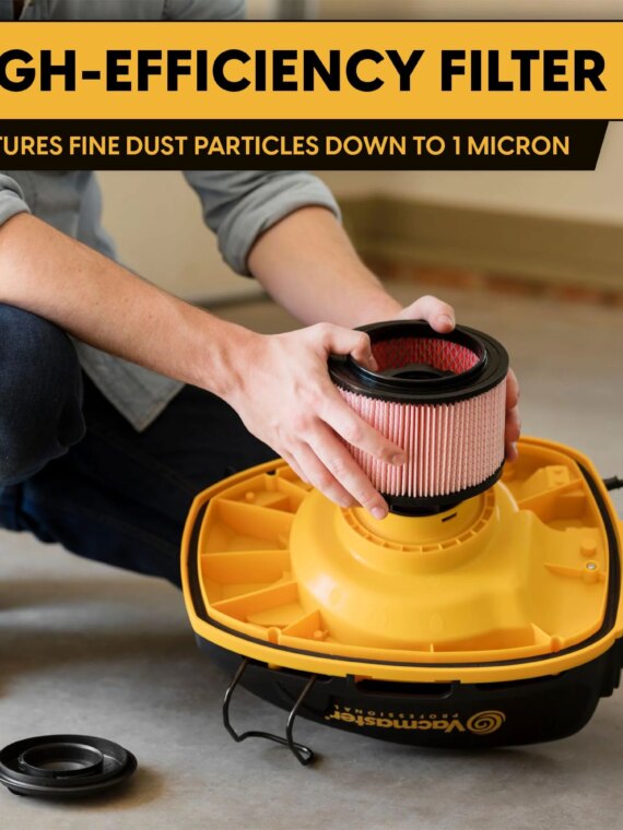 Vacmaster 5-Gallon 5.5 Peak HP Wet/Dry Vacuum with 25ft Reach & 9 Accessories