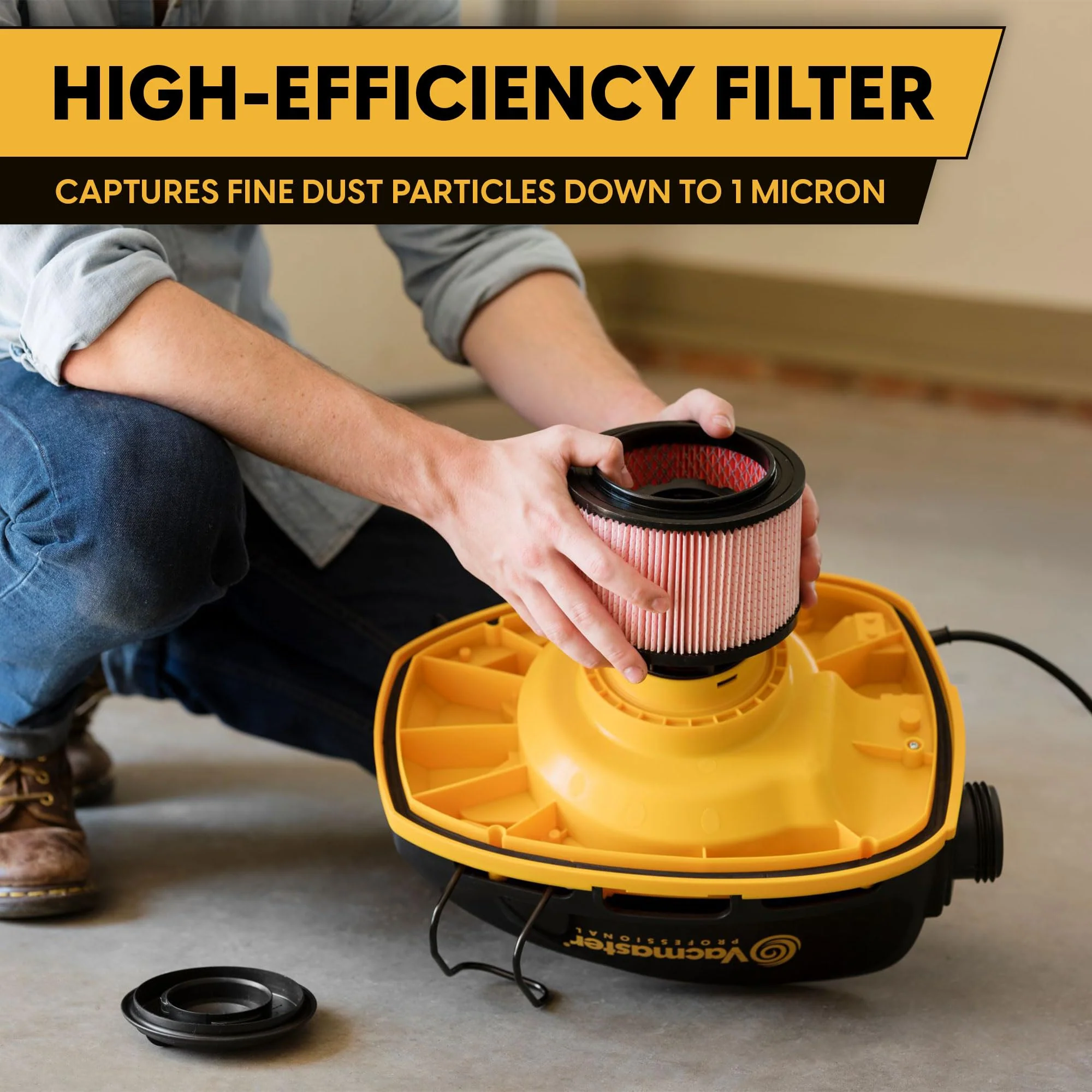 Vacmaster 5-Gallon 5.5 Peak HP Wet/Dry Vacuum with 25ft Reach & 9 Accessories