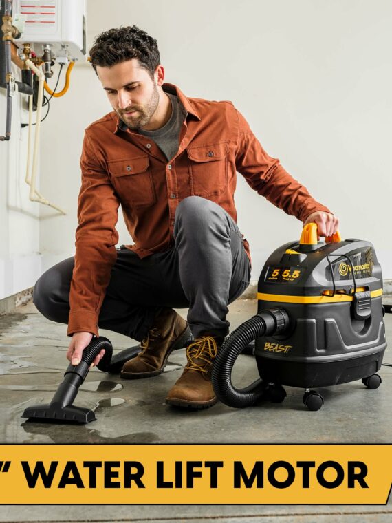 Vacmaster 5-Gallon 5.5 Peak HP Wet/Dry Vacuum with 25ft Reach & 9 Accessories