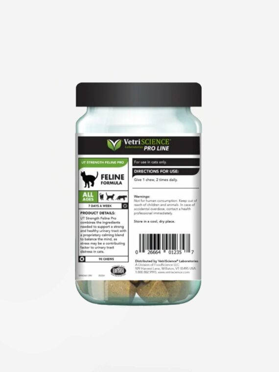 VetriScience UT Strength Feline Pro Cat Chews - Supports Urinary Tract Health with D-Mannose & Probiotics