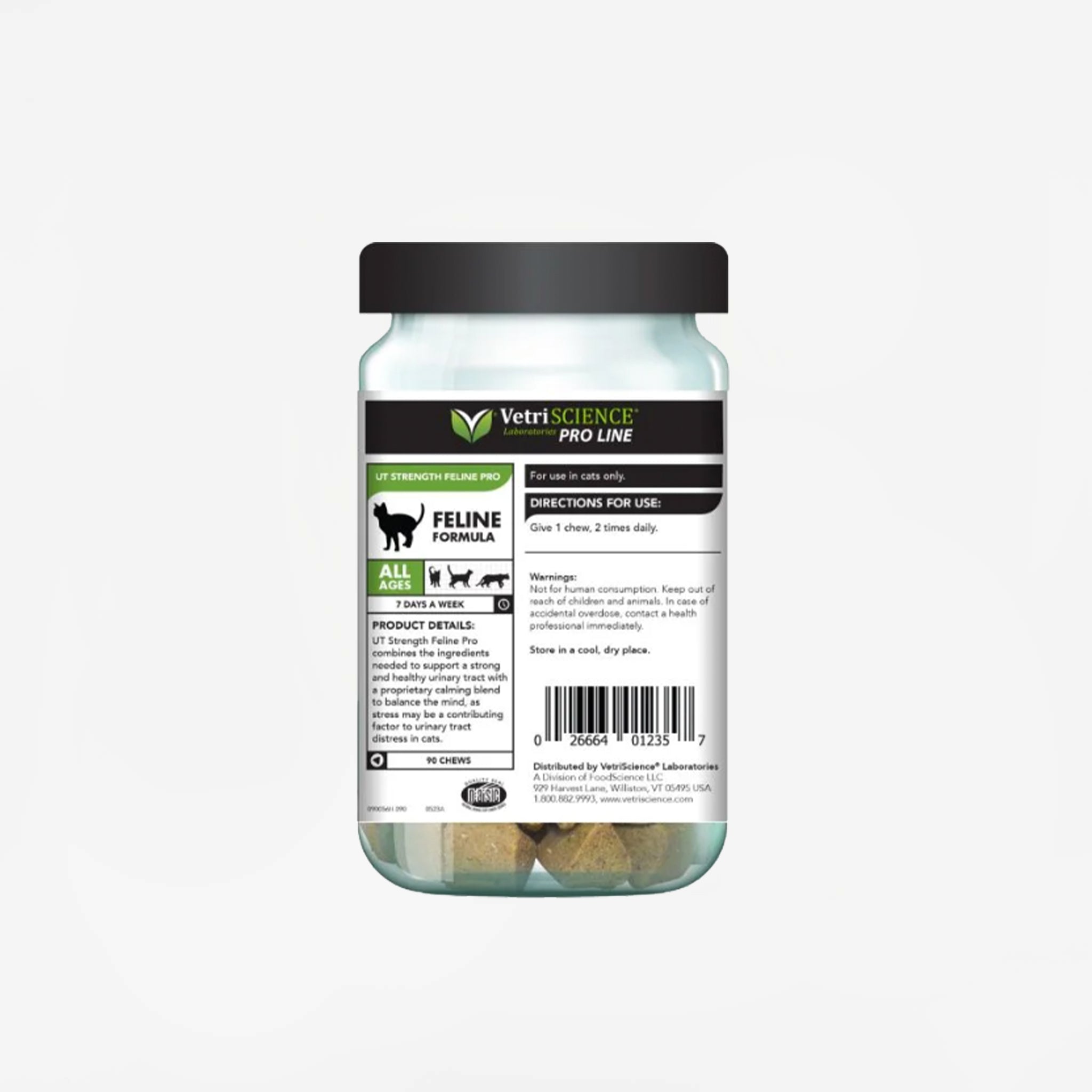 VetriScience UT Strength Feline Pro Cat Chews - Supports Urinary Tract Health with D-Mannose & Probiotics