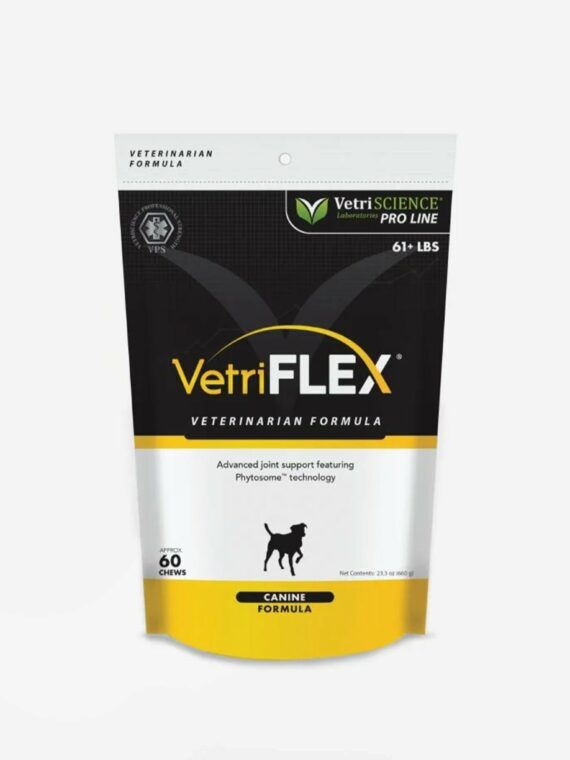 VetriScience VetriFlex Advanced Joint Supplement Chews for Large Dogs Over 60 lbs, Chicken Liver Flavor