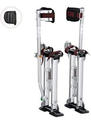 VEVOR Adjustable Aluminum Tool Stilts 18”-30” with Knee Pads, Supports 228 lbs, Versatile for Drywall & Painting