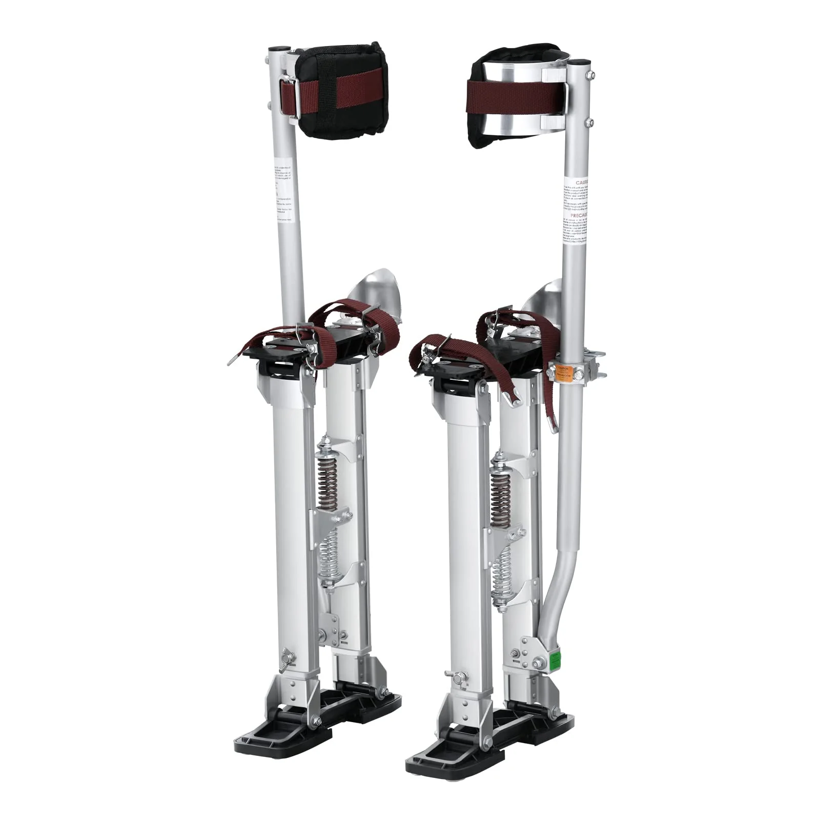 VEVOR Adjustable Aluminum Tool Stilts 18''-30'' with Knee Pads, Supports 228 lbs, Versatile for Drywall & Painting